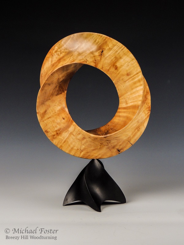 A Mathematician's Dream-   A turned and carved 2,3 torus knot----SOLD