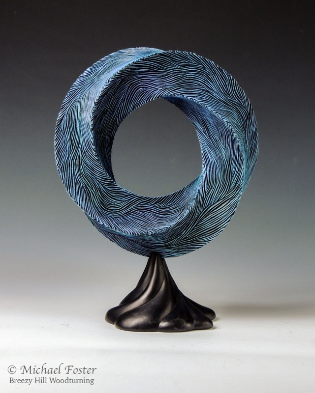 Currents of the Cosmos-   A 3,4 Torus knot.  Selected as part of the AAW &ldquo;Currents&rdquo; show in Tampa 2013.----SOLD