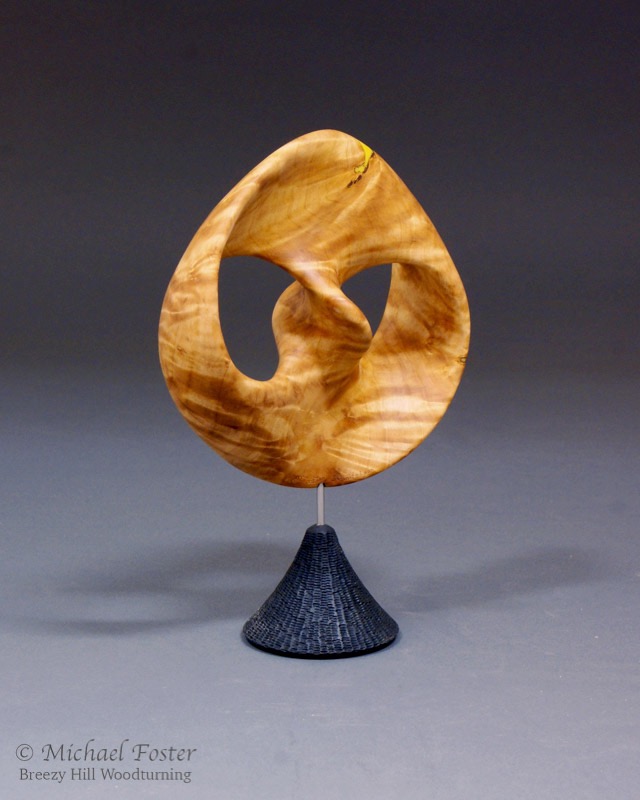 Infinite Loop-   Elder burl, colored epoxy, oil.  5.5&rdquo;D x 2&rdquo;----AVAILABLE